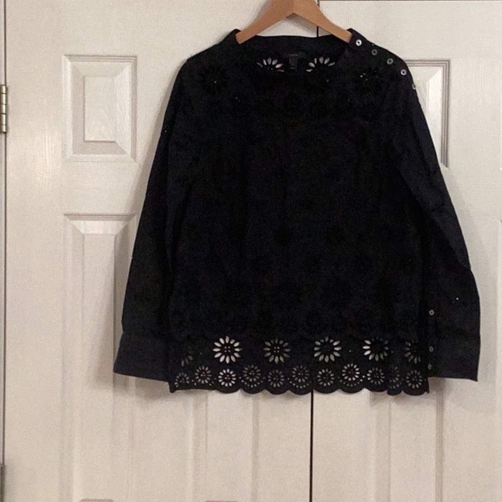Elegant Black Lace Women's Top
